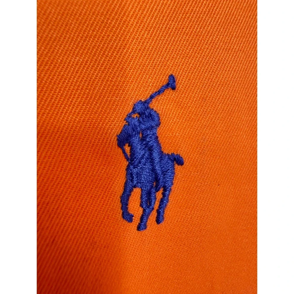 Vtg Polo Golf Ralph Lauren Mens XL Orange Cotton Harrington Jacket Karsten Creek